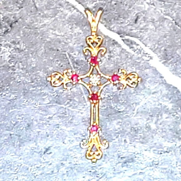 "Unique" Vintage 6 Natural Stone Cross - Picture 2 of 6
